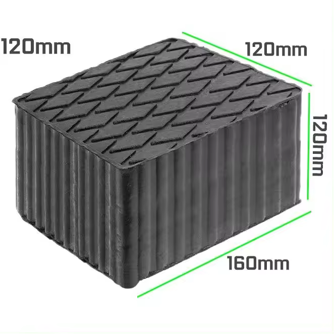 JOMAFA - TACO DE GOMA PARA ELEVADOR DE COCHE 160 x 120 mm, ALTURA 120 mm - 10323 - 1