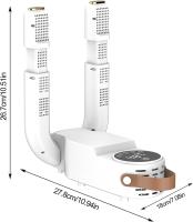 Secador de botas para trabajo, secador de zapatos con soplador de calor, secador de guantes y calentador de botas - Estante de secado ajustable a 180° - Puertos de secado telescópicos y flexibles - Temporizador inteligente - Blanco - details 3