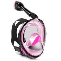 Máscara de buceo para adultos y niños, cara completa, transpirable, snorkel, equipo de natación para miopía, gafas respiradoras secas completas subacuáticas - details 27