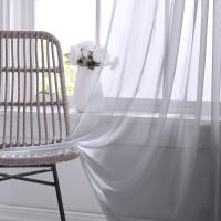 Cortinas De Yarn Blanco Sólido Para Ventanas De Sala De Estar Cocina Modernas Cortinas De Tulle Voile Para Decoración De Hogar Y Oficina - details 17
