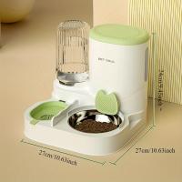 Estación De Alimentación Y Agua Para Gatos Automática - Set De Dispensador De Alimento Y Agua No Eléctrico Fácil De Limpieza Para Mascotas De Plástico - details 2