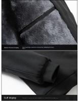 Chaqueta De Poliéster Impermeable Para Hombres Con Capucha Casual De Invierno Cuello Erguido Manga Larga Abrigo Acolchado Windbreaker Outerwear - details 16