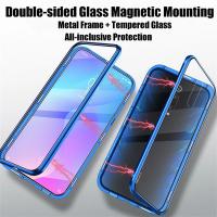 Funda De Teléfono Metálica Magnética De 360 ° Protección Completa Para Honor 90 70 50 20 pro 9X 8X Con Bumper De Vidrio Doble - details 0
