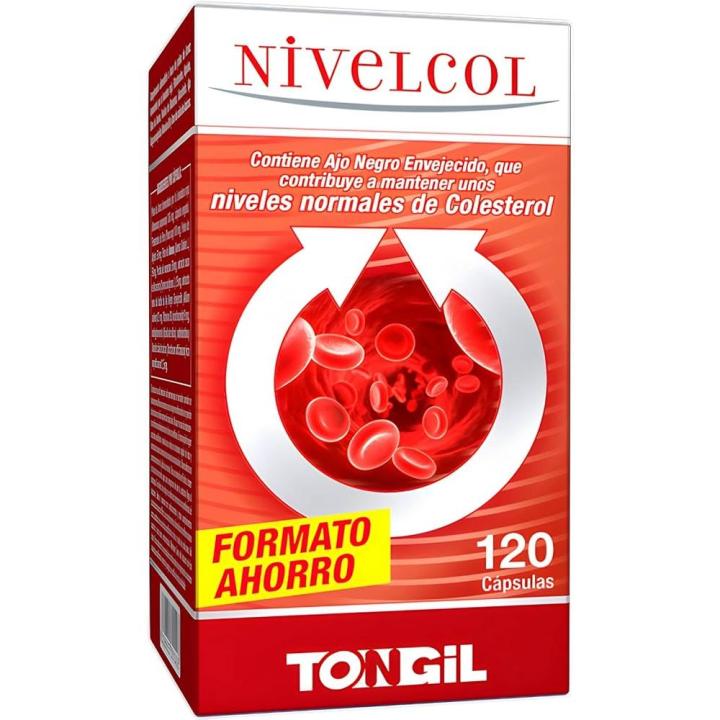 TONGIL Nivelcol - Controla tu Colesterol de Forma Natural | Levadura de Arroz Rojo, Fitoesteroles, Policosanol y más | Fórmula Segura y Eficaz - 120 Cápsulas