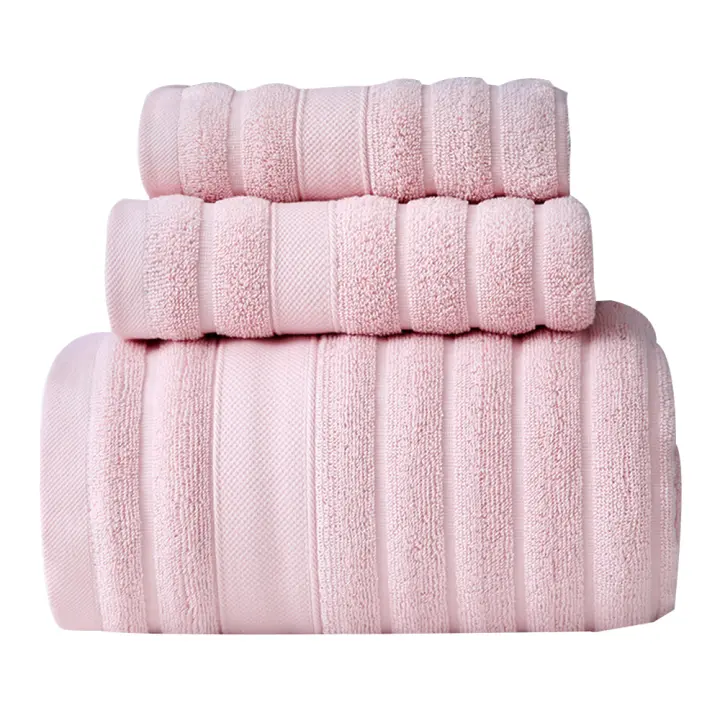 Juego de toallas de Baño de Algodón: toallas de baño gruesas y abrorbentes de 3 piezas, 1 toalla de baño, 2 Paños de Lavado - 1