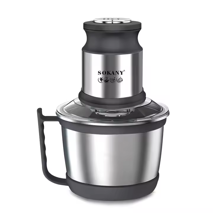 DAM. Picadora de carne eléctrica 800w, vaso cristal con asa 3L. Diferentes funciones picado y corte, con cuchillas acero. 2 velocidades 22,5x19,5x29,5cm - 1