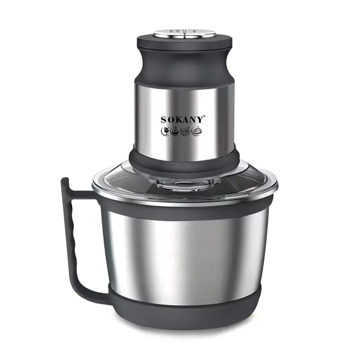 DAM. Picadora de carne eléctrica 800w, vaso cristal con asa 3L. Diferentes funciones picado y corte, con cuchillas acero. 2 velocidades 22,5x19,5x29,5cm - 1