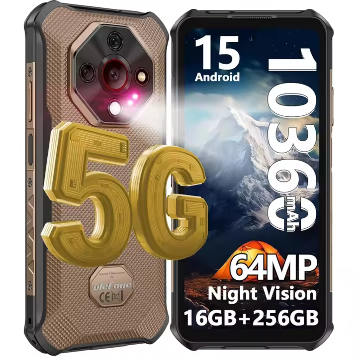 Ulefone Armor X16 Pro telemóvel resistente 5G, Android 15 Smartphone 10360mah 16GB 256GB 64MP 120Hz 6,56'' FHD+ - 1