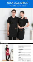 Delantal De Cocina De Lona Para Hombres Y Mujeres Con Bolsillo Adecuado Para Chef Grill Restaurante Barra Tiendas De Belleza Uniforme De Estudios De Uñas - details 0
