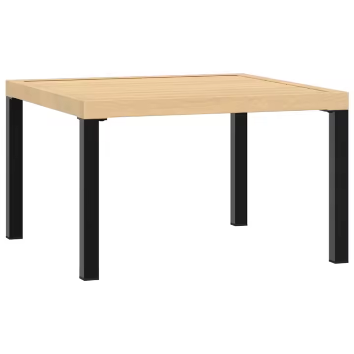 Mesa de Centro de Jardín Aluminio Negro 65x40 cm - 1