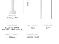 Lampara Repelente De Mosquitos 6 En 1 Multifuncional Con Ajuste De Ángulo Zapador Eléctrico Recargable Por USB Para Eliminar Insectos Y Murciélagos - details 7