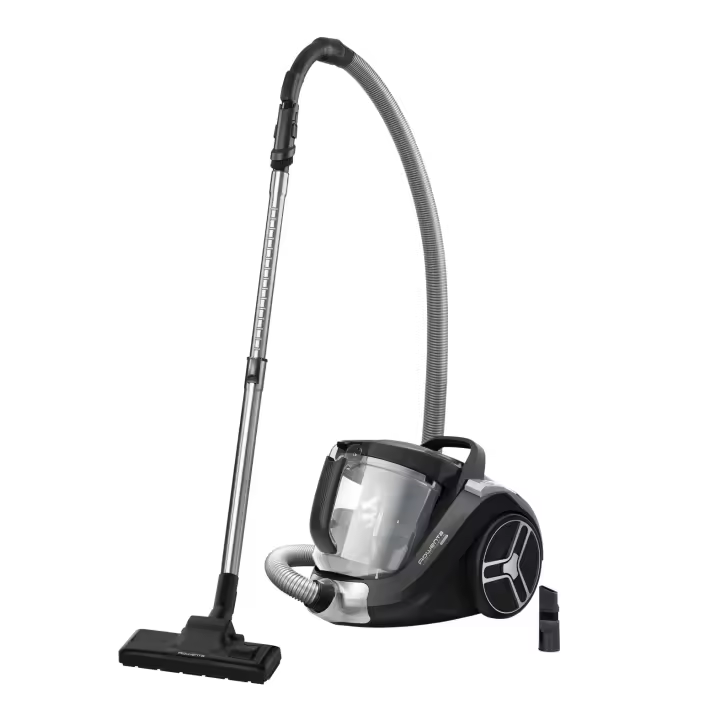 Rowenta Aspiradora Cyclonic Power XXL RO4825 aspiradora sin bolsa de 2.5 L, diseño compacto, motor EffiTech, depósito de suciedad de 2.5 L, tecnología ciclónica, cable de 6.2m, Color Negro - 1
