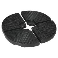 Outsunny Base para Sombrilla de 4 Piezas Soporte para Parasol Rellenable con Arena 68 kg o Agua 52 L para Jardín Patio Terraza Negro - details 0