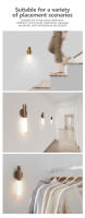 Lámpara De Pared Magnética LED De Madera Con Sensor De Movimiento PIR Luz Nocturna Recargable USB Para Casa Escaleras Dormitorio Iluminación De Mesa - details 5
