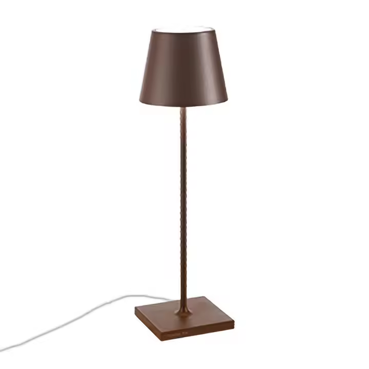 Lámpara de Mesa LED Poldina Corten 230V regulable, 11x38 cm - Diseño moderno en aluminio - 1