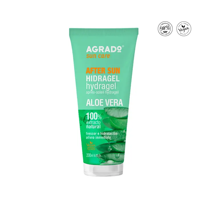 Agrado  - Aftersun Hidragel Aloe Vera 100% Natural | Alivio Inmediato, Hidratación Refrescante y Absorción Rápida - 1