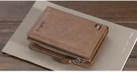 Cartera De Cuero PU Para Hombre 2024 Cierre De Cremallera Alta Calidad Diseño Corto Portador De Tarjetas Monedero Vintage Cartera Masculina - details 13