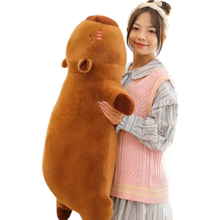 Muñeco De Peluche Kawaii Capybara Suave Almohada Sofá Para Descanso Y Sueño Juguete De Animal De Peluche Para Escuela Y Navidad - 1