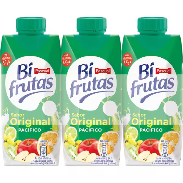 Pack de 4 Pascual Bi Frutas Pacífico Zumo De Frutas Con Leche - 3 X 330 ml - 1