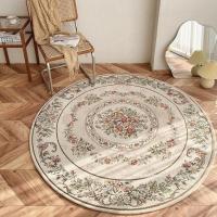 Alfombra redonda de estilo pastoral europeo, alfombras modernas para decoración de sala de estar, área grande, decoración de dormitorio, Alfombra de cabecera, Alfombra de salón Simple 120cm - details 1
