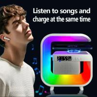 Estación De Carga Inalámbrica Con Luz De Noche Alarma Y Altavoz Bluetooth Estuche De Carga Rápida Para iPhone Samsung Xiaomi - details 7