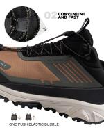 Zapatos De Senderismo Para Hombre Baasploa Mocasines De Otoño Invierno Con Forro De Peluche Cómodo Y Cálido Suela Antideslizante Impermeable TPU Rendija Elástica Encima Del Tobillo Material Principal Sintético - details 6