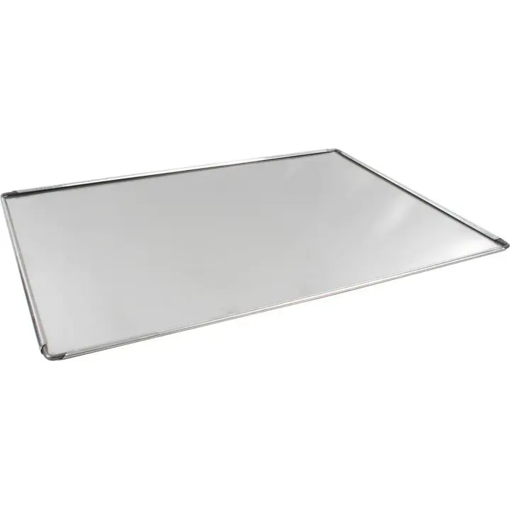 VR - BANDEJA RECTANGULAR ALUMINIO 48X34X0-5CM - Bandeja Rectangular Práctica y Resistente - Bandeja Rectangular Ideal para Hornear y Servir - Bandeja Rectangular de Acero Inoxidable Duradero - Bandeja Rectangular Versátil para Todo Tipo de Platos - 1