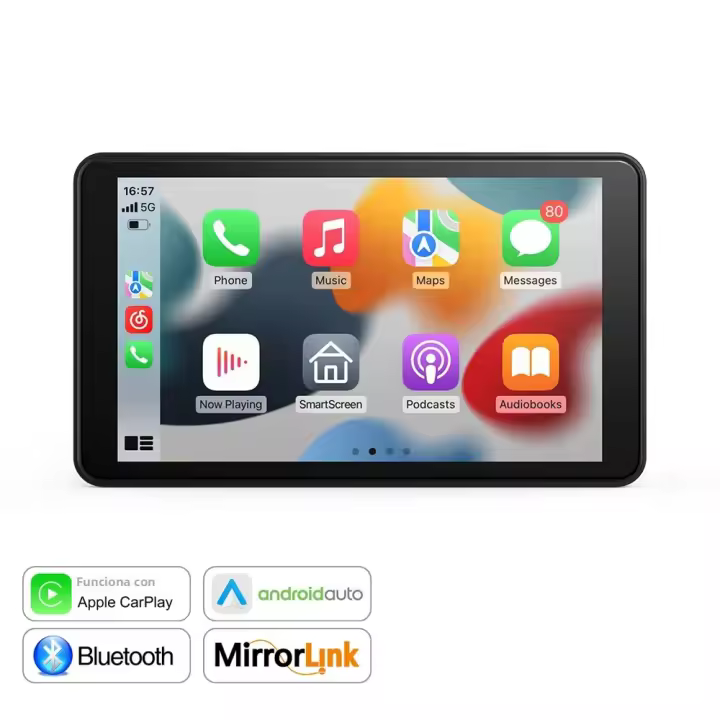 Radio De Coche GrandNavi Universal 7 Pulgadas Con CarPlay Y Android Auto Pantalla Táctil Bluetooth AUX USB Multimedia Video Player - 1