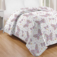 Vivid Torral by El Jinete Hogar - Colcha Bouti Verano Mariposa Estampada Reversible (No Incluye Fundas De Cojines) Poliéster, Fresquita, Transpirable, Diseño, Primavera, Verano - details 1