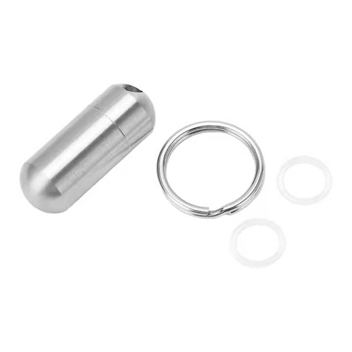 Portátil Llavero De Capsula Mini Botella De Medicamento En Acero Inoxidable Almacenamiento a Prueba De Agua Sellado Para Exteriores - 1