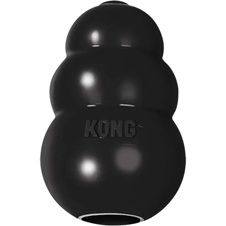 KONG - Extreme - Juguete de Robusto Caucho Natural Negro - para morder, perseguir o Buscar - para Perros Grandes, medianos o pequeños. - 1