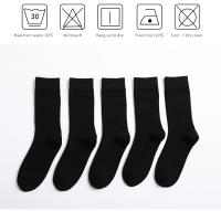 6 Pares De Calcetines De Encaje Para Hombre Talla Grande Negro Calidad Superior Algodón Transpirable Y Cómodo Para Ropa Casual - details 3