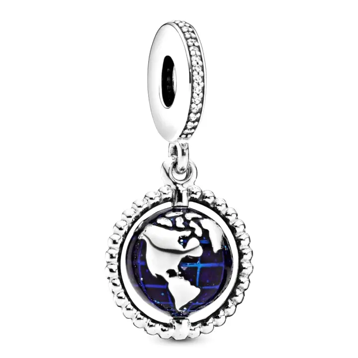 Pandora Charm de Colgante en Plata de Ley Globo giratorio colgante 798021CZ，Incluye Caja Original - 1
