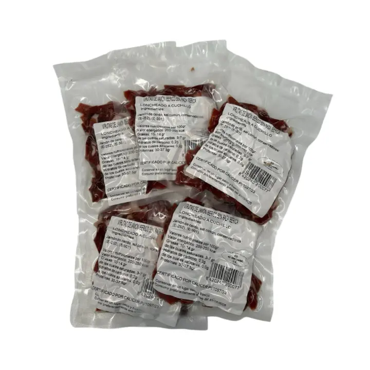 Pack de 5 sobres de "Virutas de Jamón de Cebo ibérico" de 100gr - 1