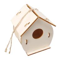 Caja De Pájaros De Madera Miniatura Para Exterior Casa Colgante Para Pájaros DIY Pintura Decoración De Jardín Cova Para Papagayo - details 1