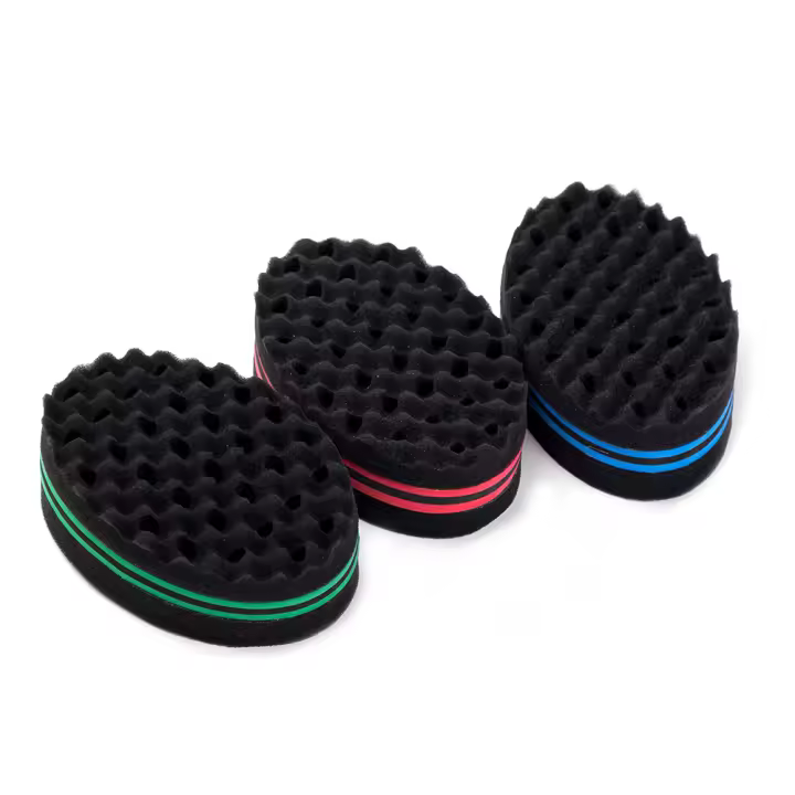Nueva Cepillo De Pelo Magia Doble Cara Esponja De Moda Herramienta De Estilo Oval Dual Uso Lavable Para Cabello Rizado Ondulado - 1
