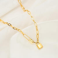 Collar De Cadena Gruesa Con Colgante De Letras De Amor En Acero Inoxidable 316L Estilo Retro Punk Exagerado Para Mujer Moda Para Fiesta - details 3