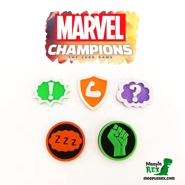 Fichas Agotado/Preparado y Tokens de Estado para Marvel Champions / Meeple Rex / Accesorios para juegos de mesa - 1