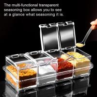 Caja de condimentos transparente de 4 piezas, juego de caja de condimentos de acrílico, receta de almacenamiento de condimentos - details 3