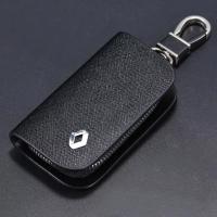 Funda De Llave De Coche En Cuero Para Renault Megane 2 3 Koleos Clio Cubierta De Madera Accesorios De Auto Organizador - details 0