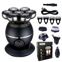 Afeitadora Eléctrica 7D Cabeza De Corte Flotante Recargable Portátil Para Hombre Afeitadora De Barba Con Clipper Rasurador Rotatorio De Acero Inoxidable - details 15