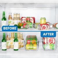 Organizador de refrigerador (varios modelos disponibles) - Apilable y ahorra espacio - Dispensador de latas de refresco para despensa, refrigerador, congelador y lavadero (transparente * 1 pieza) - details 0