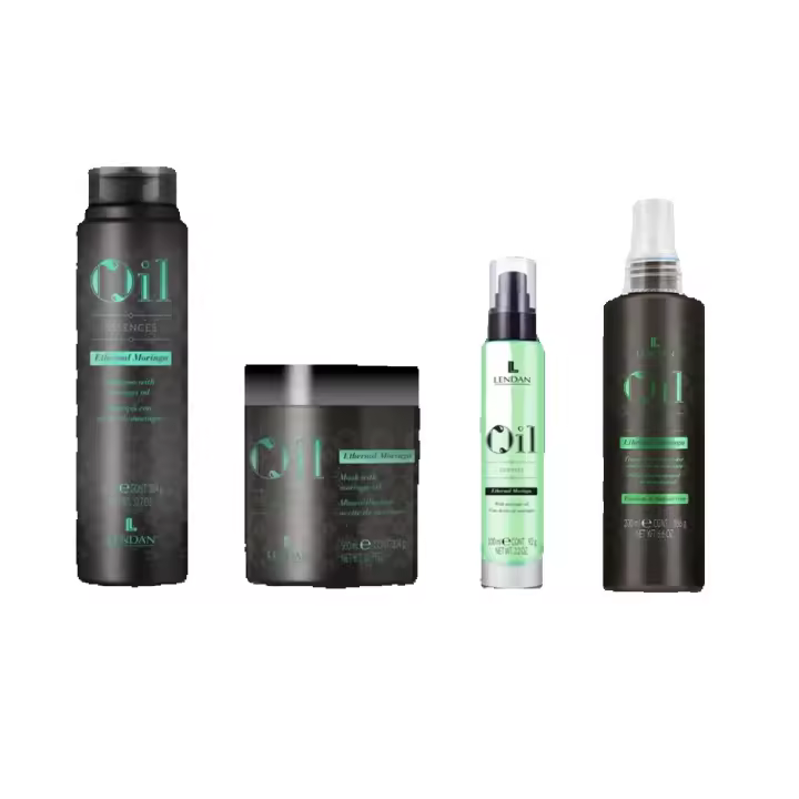 Lendan Moringa Pack 4 Productos - Champú 300ml + Mascarilla 500 ml + Aceite 100 ml + Reparador ethernal 200ml - 1