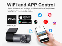 Cámara De Volante KAWA D5 Para Coche DVR Grabadora 2K Cámara Frontal Con Control De Voz WiFi Monitorización APP EN RU FR JP Grabación Emergente - details 8