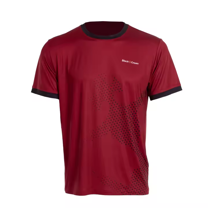 Black Crown - Camiseta para Hombre de Pádel Monterrey - Poliéster y Elastano - Manga Corta - Deporte - Ligereza Movilidad y Comodidad - Transpirable - 1