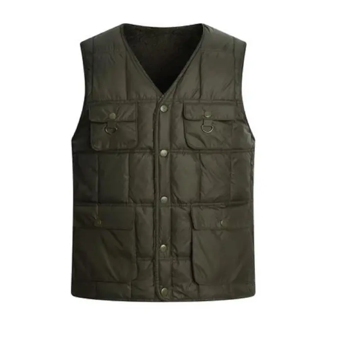 Chaleco de Forro Polar para Hombre, Abrigo Cálido y Ligero Sin Mangas - 1