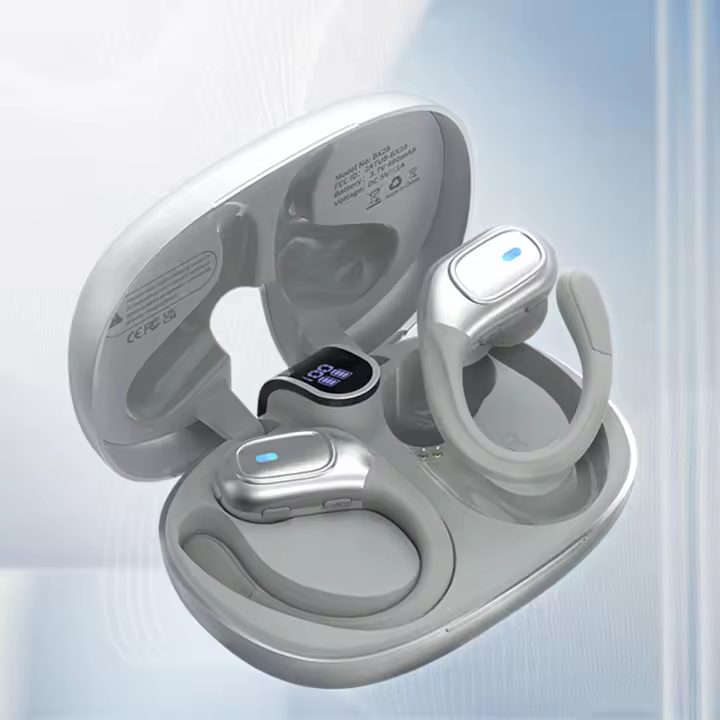 Auriculares Bluetooth 5.3 Deportivos Con Mango IPX7 Impermeables Sin Cable Batería De 75 Hrs Pantalla LED Botones Físicos - 1