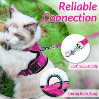 ATUBAN Juego De Correa Y Arnes Para Gato Estilo Elegante Y Antirrueda Ajustable Transpirable Con Encaje Reflectante Para Mascotas - details 6