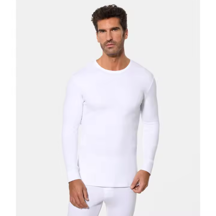 Camiseta Abanderado interior térmica manga larga hombre algodón de invierno 100% Interlock liso - 1