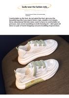 Zapatos Blancos Pequeños Transpirables Verano Suela Gruesa Antideslizante Casual Para Mujer Zapatos De Tela De Malla Cómodos Y Versátiles - details 3